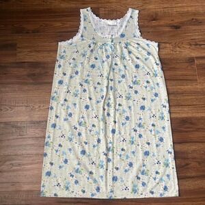 Vanity Fairy Vintage Floral Dress Lace Pearl Button Coquette Cottagecore Women M